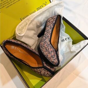 bernie mev. Women's designer Colorful Woven Heels